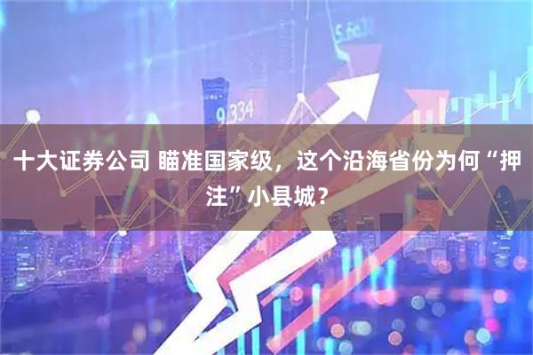 十大证券公司 瞄准国家级，这个沿海省份为何“押注”小县城？