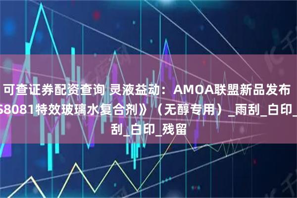 可查证券配资查询 灵液益动：AMOA联盟新品发布 - 《S8081特效玻璃水复合剂》（无醇专用）_雨刮_白印_残留